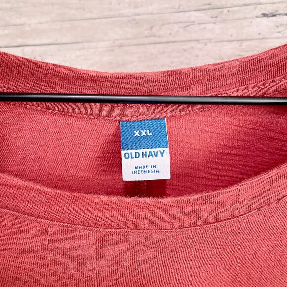 Old Navy Waist-Defined Slub-Knit Mini Dress Fox Orange Womens Plus Size XXL 2X - Picture 5 of 7